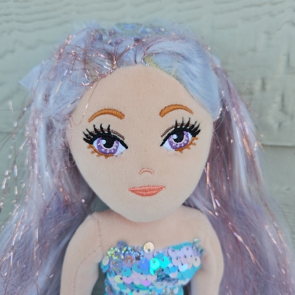 TY Sea Sequins Mermaid Athena Plush Doll 18" Flip Sequin Blue Limited Collection - Picture 2 of 12